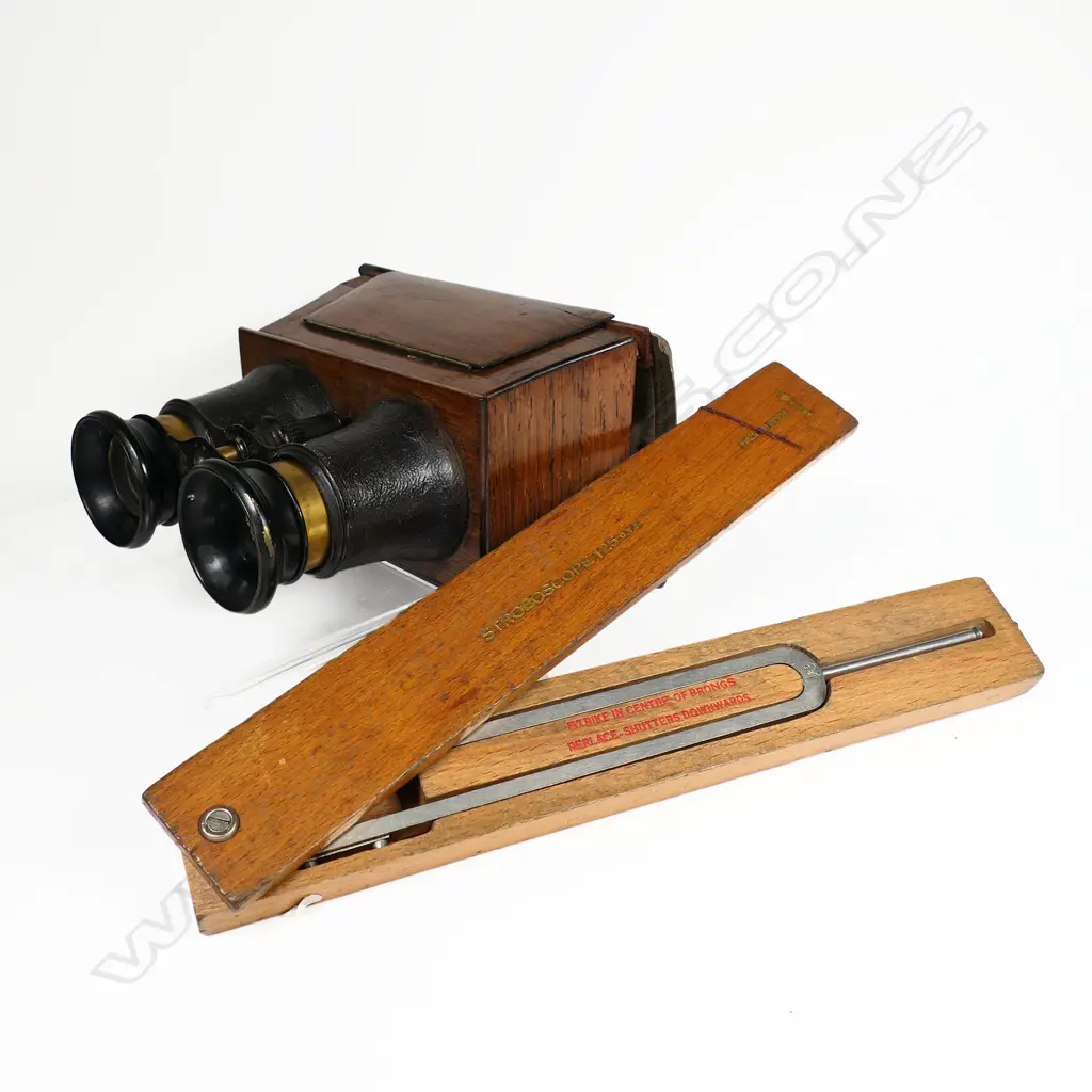 A binocular stereoscope viewer (AF) and a boxed 125 hertz Stroboscope Image 1++