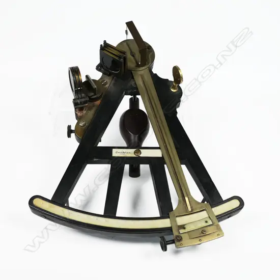 An early 19thC 10" radius ebony octant by (John) Crichton, (London),