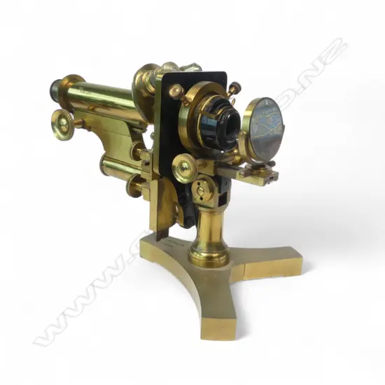 An early 20thC all brass monocular microscope by R & J Beck Ltd, London, number 29580