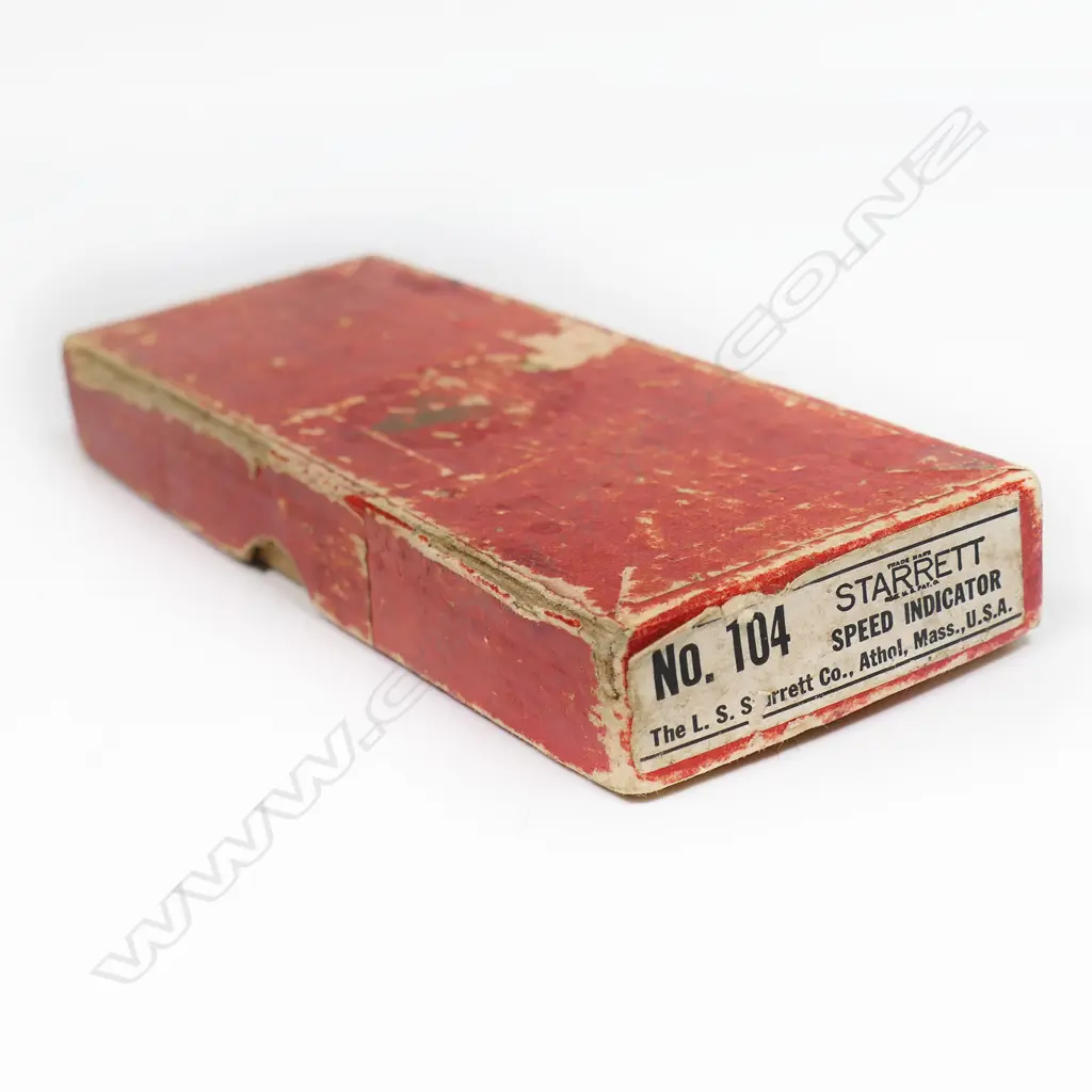 Two L. S. Starret Machine Speed Indicator Tools, a brass glass cutter, small keys and hat pin protector ends. Image 1++