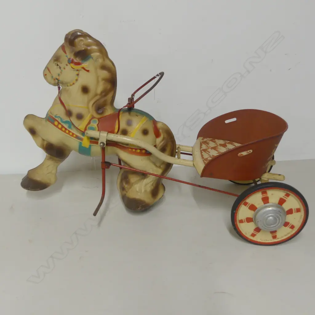Original MOBO Pony Express horse and cart ride on pedal car Image 1++