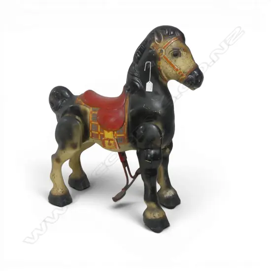 Original Mobo Black Bronco tinplate ride on horse