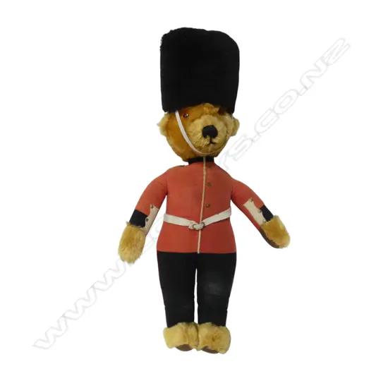 Vintage tagged Merrythought soft toy Guardsman bear,