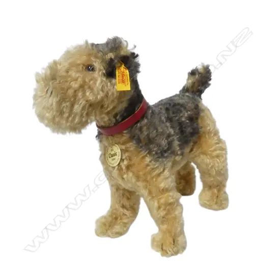 Vintage tagged Steiff soft toy large dog,