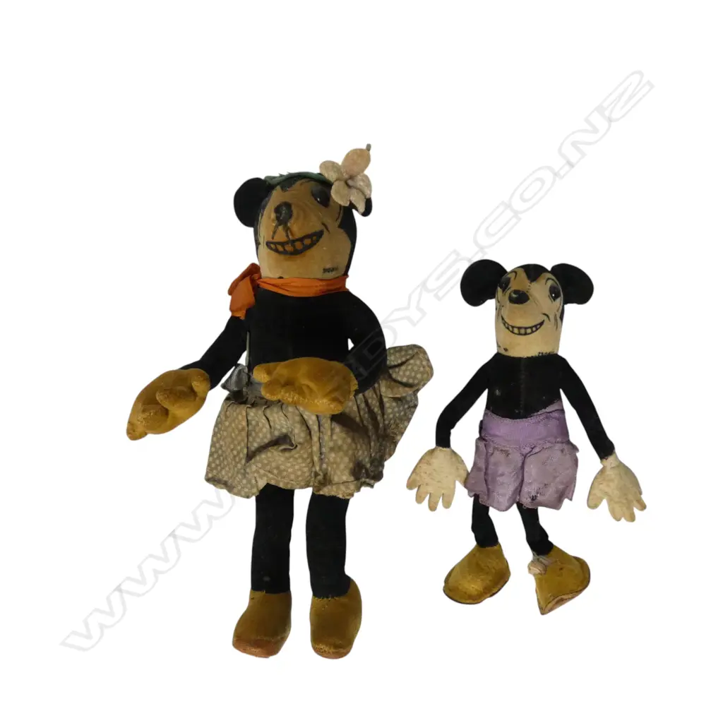 Two vintage felt soft toy Minnie Mouse, Image 1++
