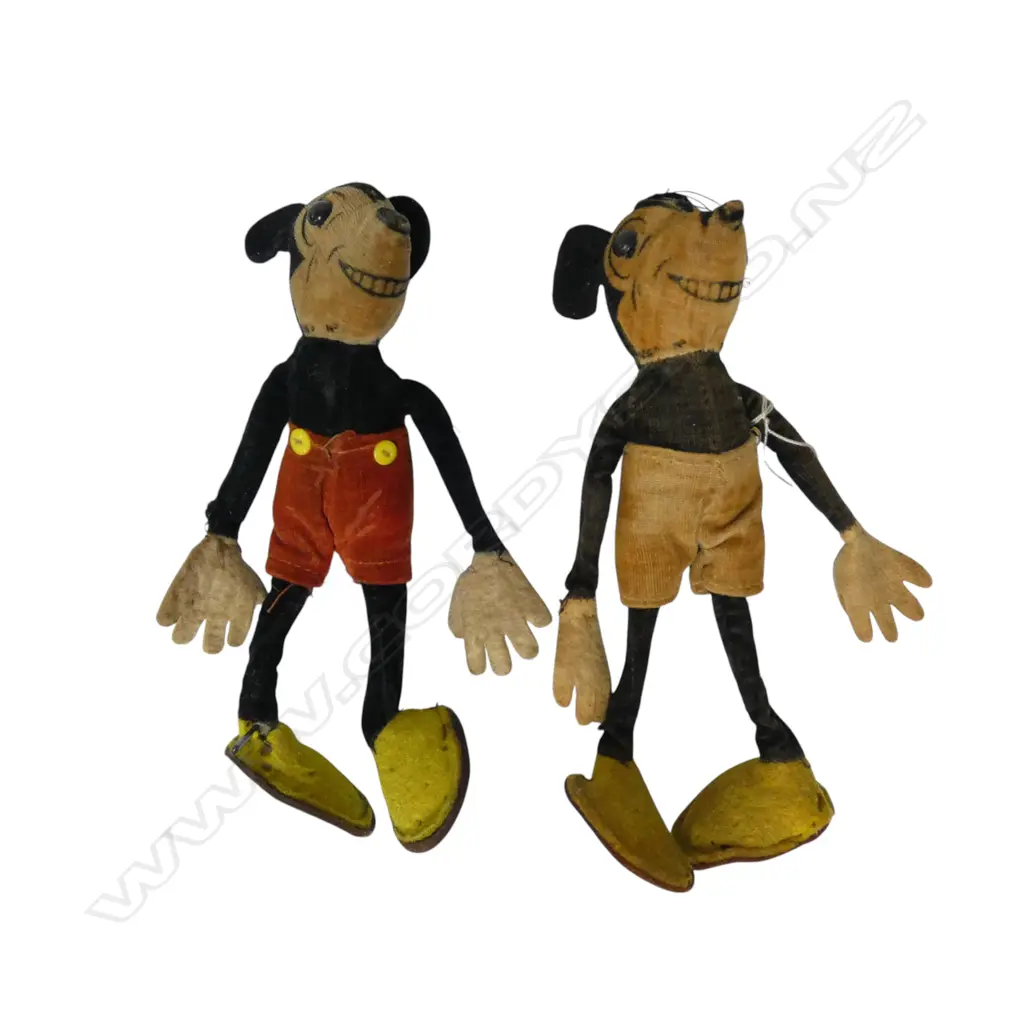 Two vintage felt soft toy Mickey Mouse, Image 1++