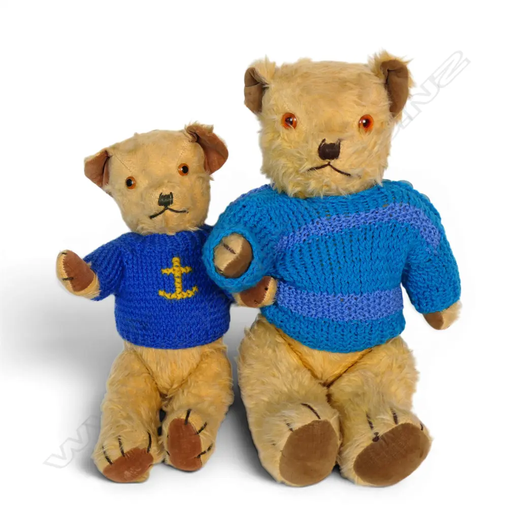 Two vintage New Zealand Pedigree tagged soft toy teddies, Image 1++