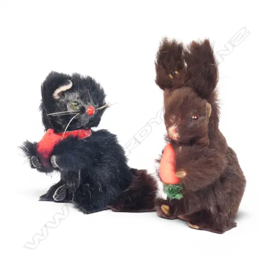 Two small vintage West German 'Original Fur' small soft toys,