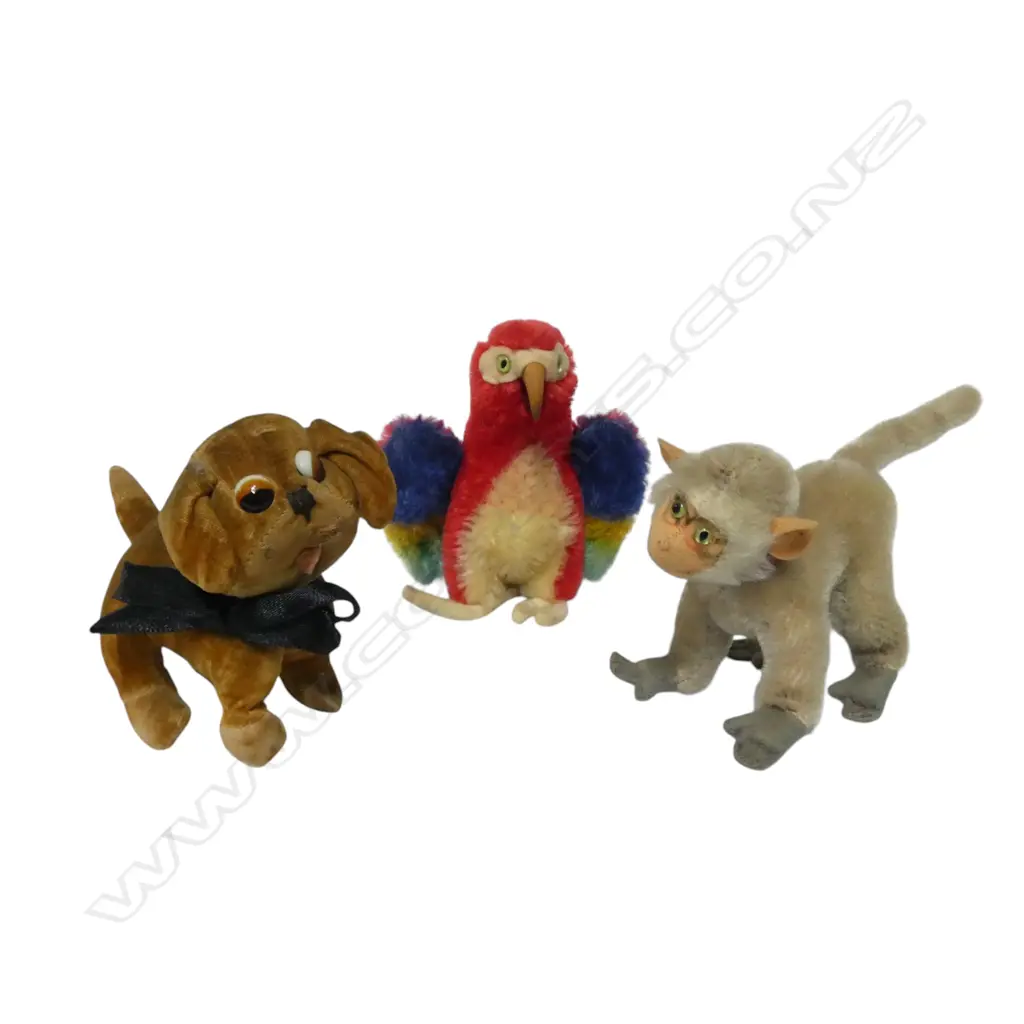 Three vintage soft toy untagged animals, Image 1++