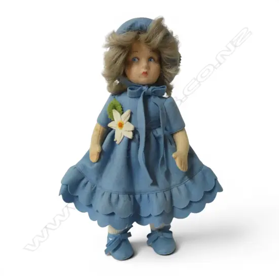 Modern Lenci 1980's felt doll,