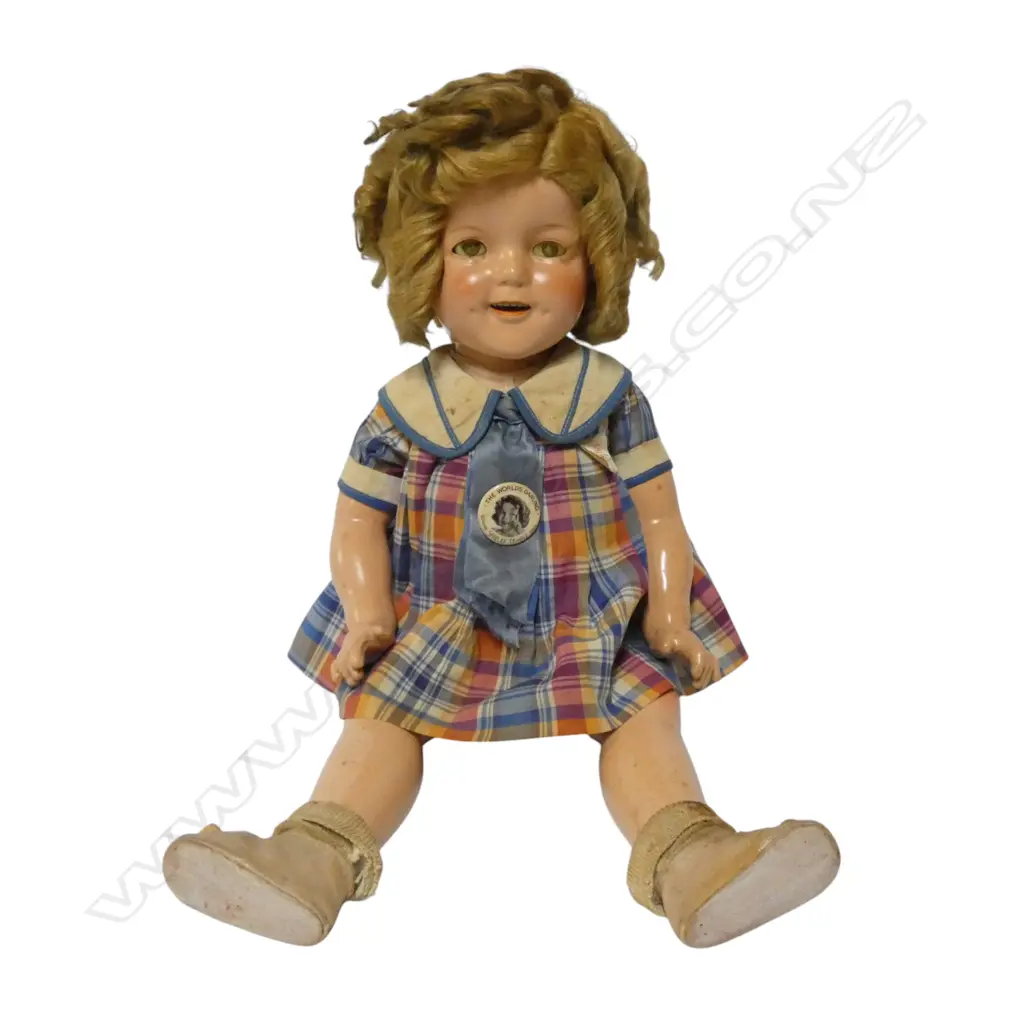 1930's large Shirley Temple 'Ideal' composition sleeping eye doll, Image 1++