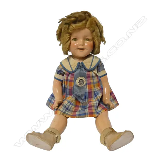 1930's large Shirley Temple 'Ideal' composition sleeping eye doll,