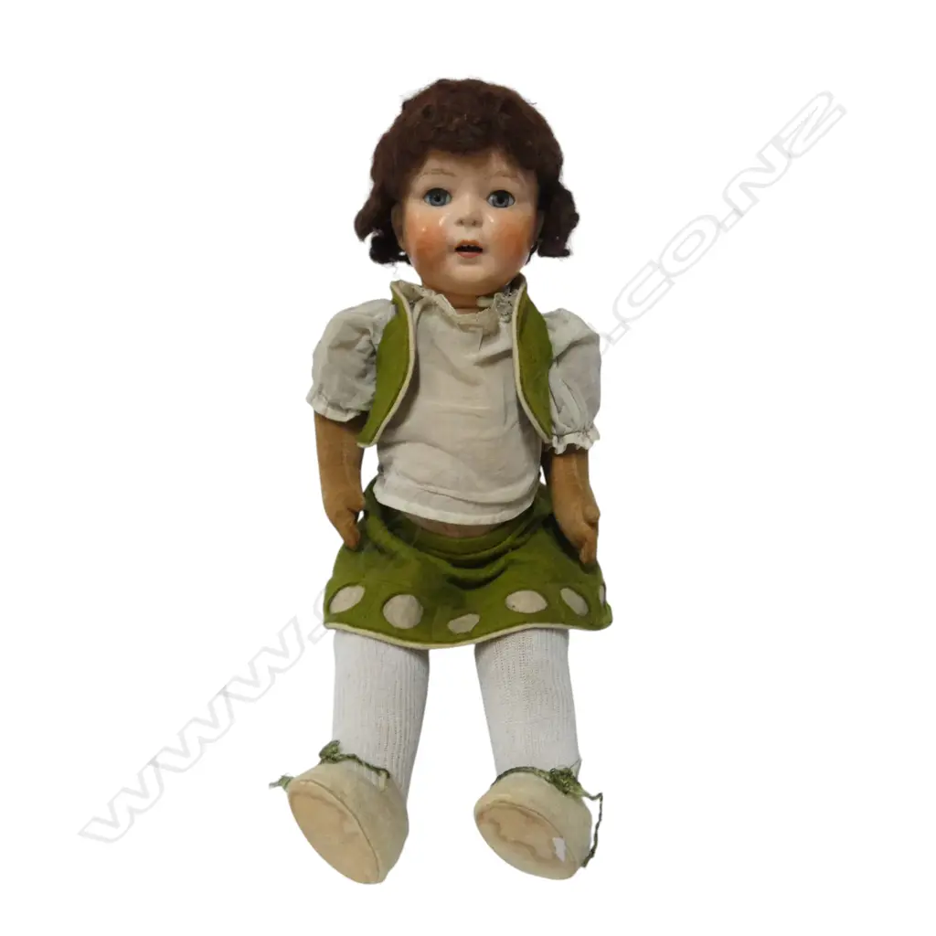 Early 20thC Simon and Halbig composition sleeping eye doll, Image 1++