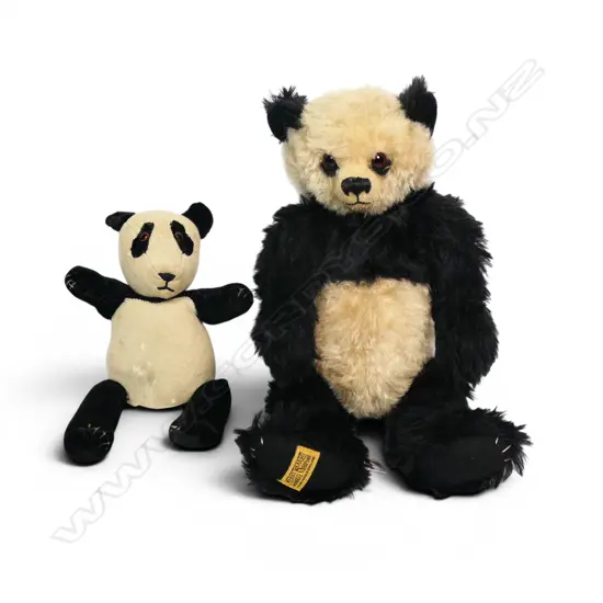 Two Panda Bears: Merrythought and untagged,