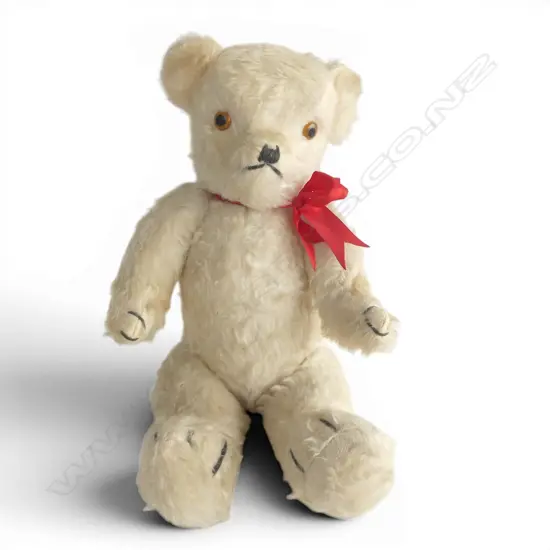 Vintage white tagged Pedigree (NZ) teddy bear,