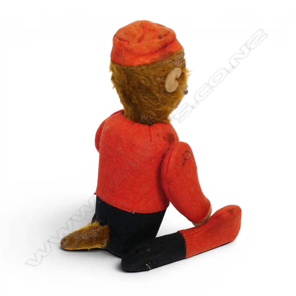 Schuco attributed felt Yes / No Bellhop monkey, Image 1++
