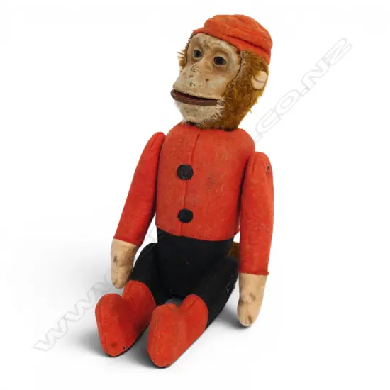 Schuco attributed felt Yes / No Bellhop monkey,