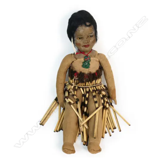 Early / mid 20thC Māori composition headed doll,