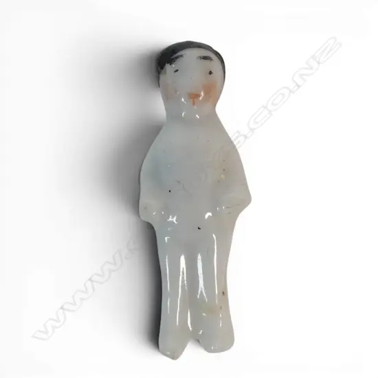 Antique china mini 'pudding doll',