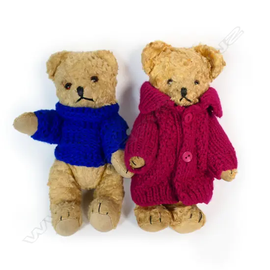 Two vintage golden teddy bears,