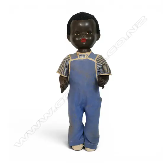 20 inch Pedigree New Zealand made black boy walking doll,
