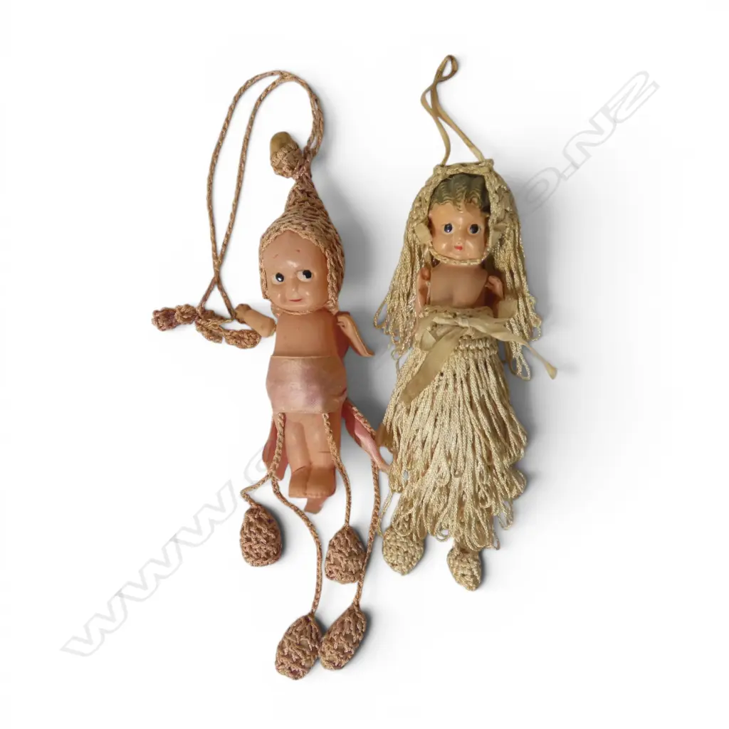 Two Small Celluloid hanging dolls, Image 1++