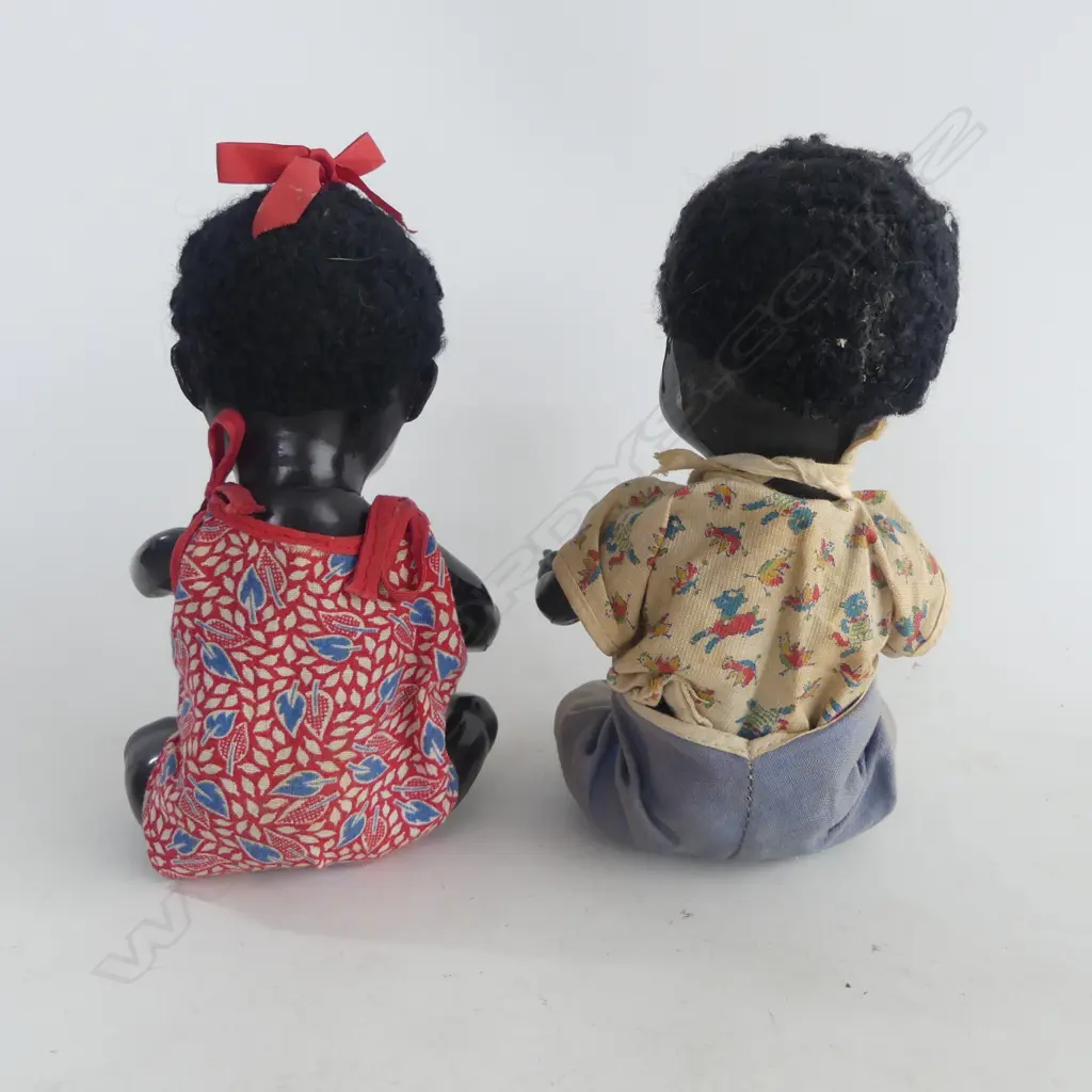 Two black Pedigree boy and girl dolls, Image 1++