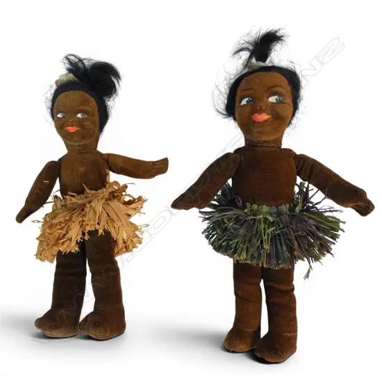 Two vintage native girl dolls,