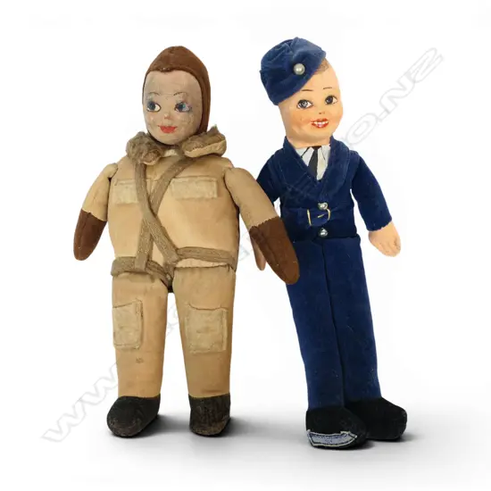 Two vintage Norah Wellings dolls - Air Force Cadet and Parachuter,