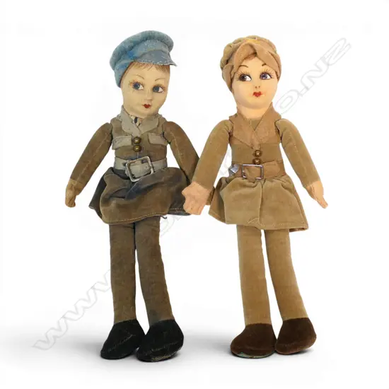 Two vintage Norah Wellings Service Women dolls,