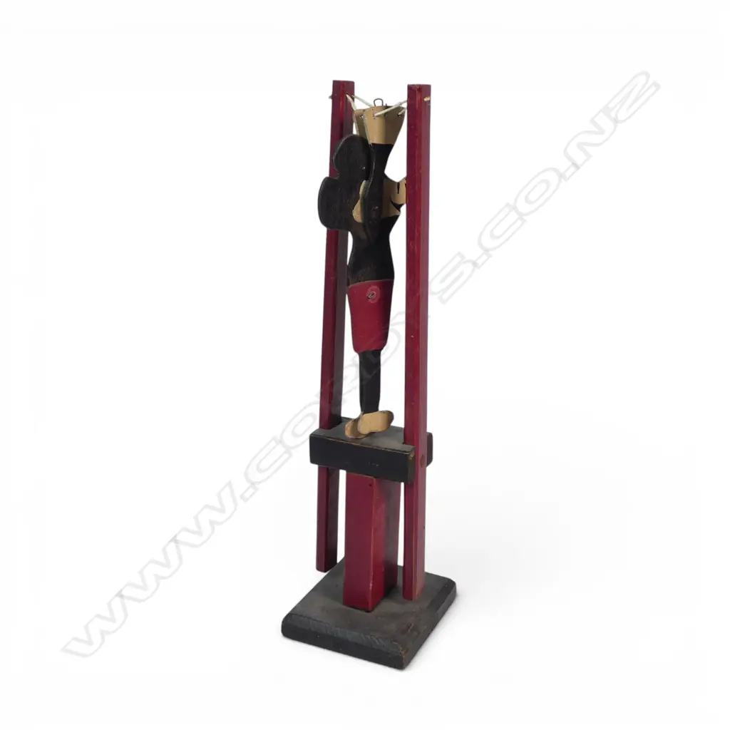 Vintage Mickey Mouse wooden acrobat squeeze toy, Image 1++