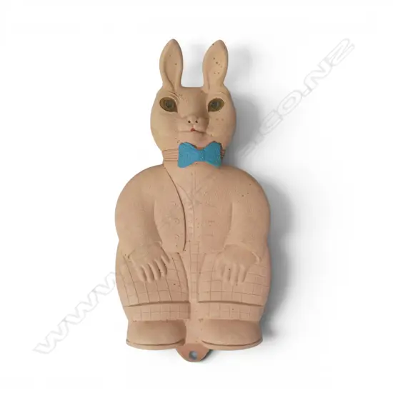 Vintage rubber rabbit hot water bottle with lid,
