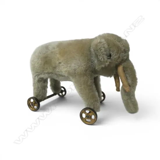 Vintage Steiff Elephant on wheels,