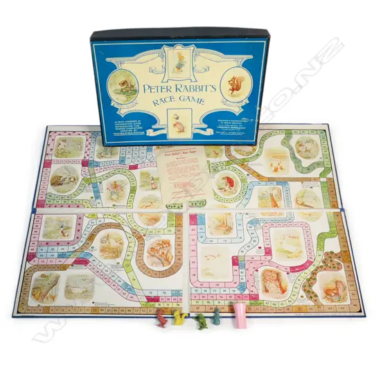 Boxed vintage board game 'Peter Rabbit's Race Game'