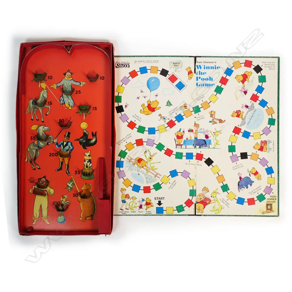Vintage 'Big Top Bagatelle' original boxed game and 'Winnie the Pooh' board game, Image 1++