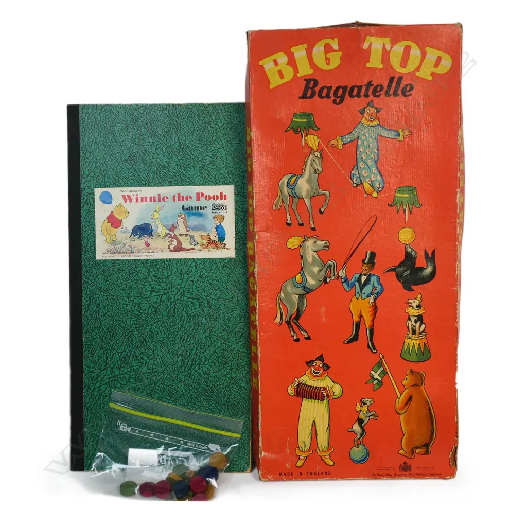 Vintage 'Big Top Bagatelle' original boxed game and 'Winnie the Pooh' board game, Image 1++