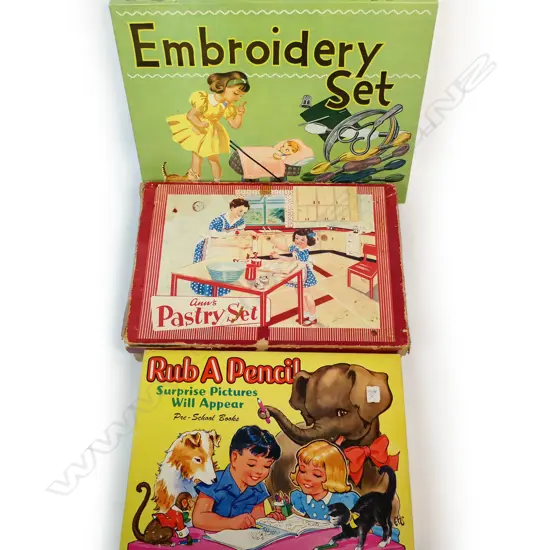 Four vintage boxed children's games