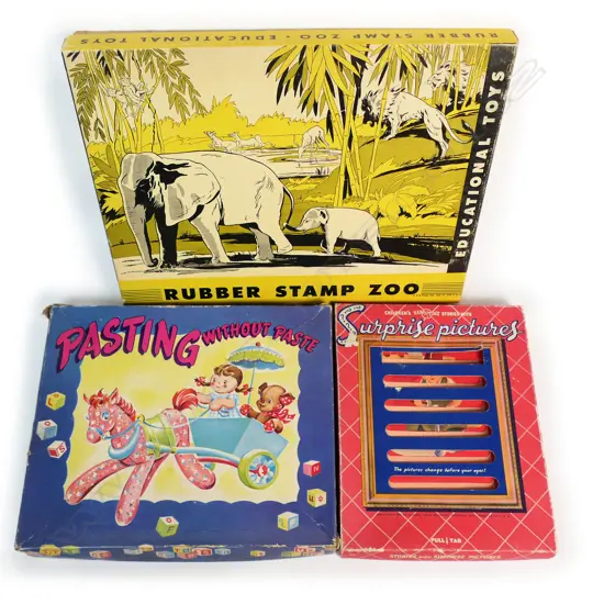 Three boxed vintage child's games,