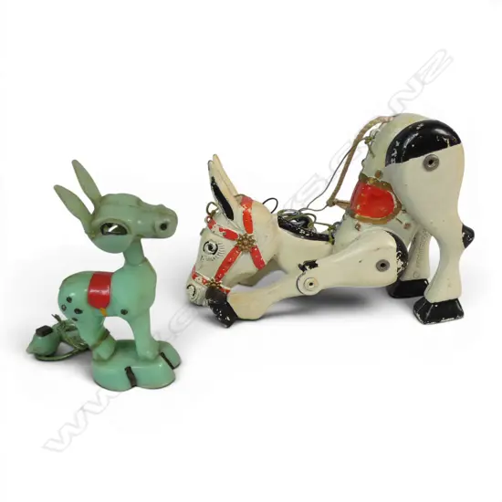 Vintage diecast metal 'Muffin The Mule' puppet toy,