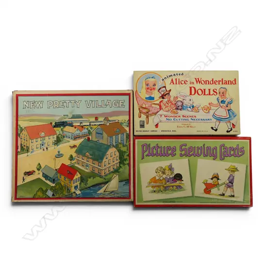 Three vintage boxed games,