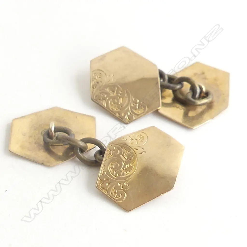 9CT GOLD CUFFLINKS 3.1GMS Image 1++