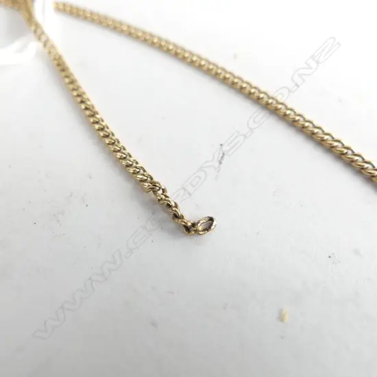 14k GOLD FINE CHAIN clasp not gold & 1 missing 3.8gms