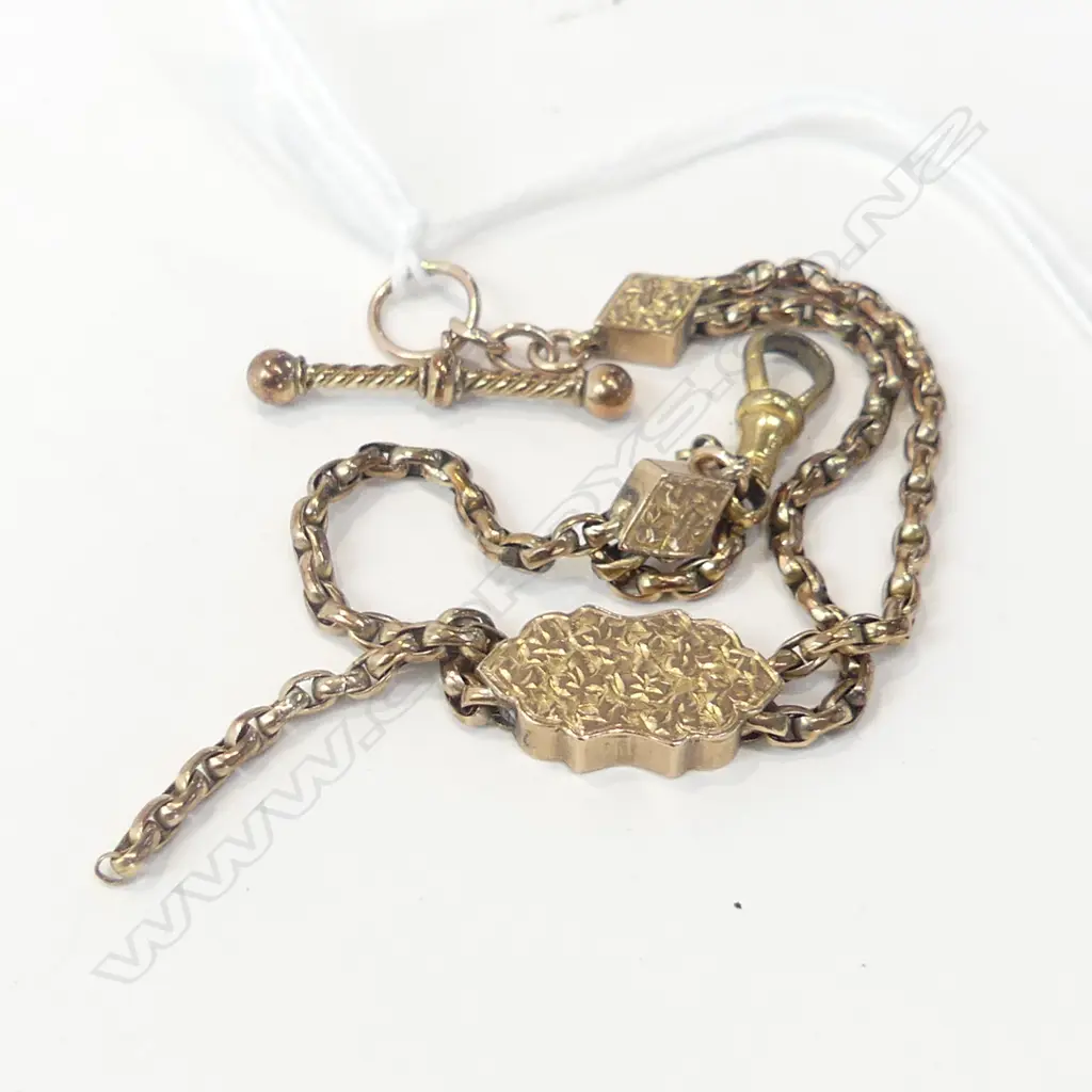 9ct GOLD ALBERTINA (AF BRASS DOG CLIP) 8gm Image 1++