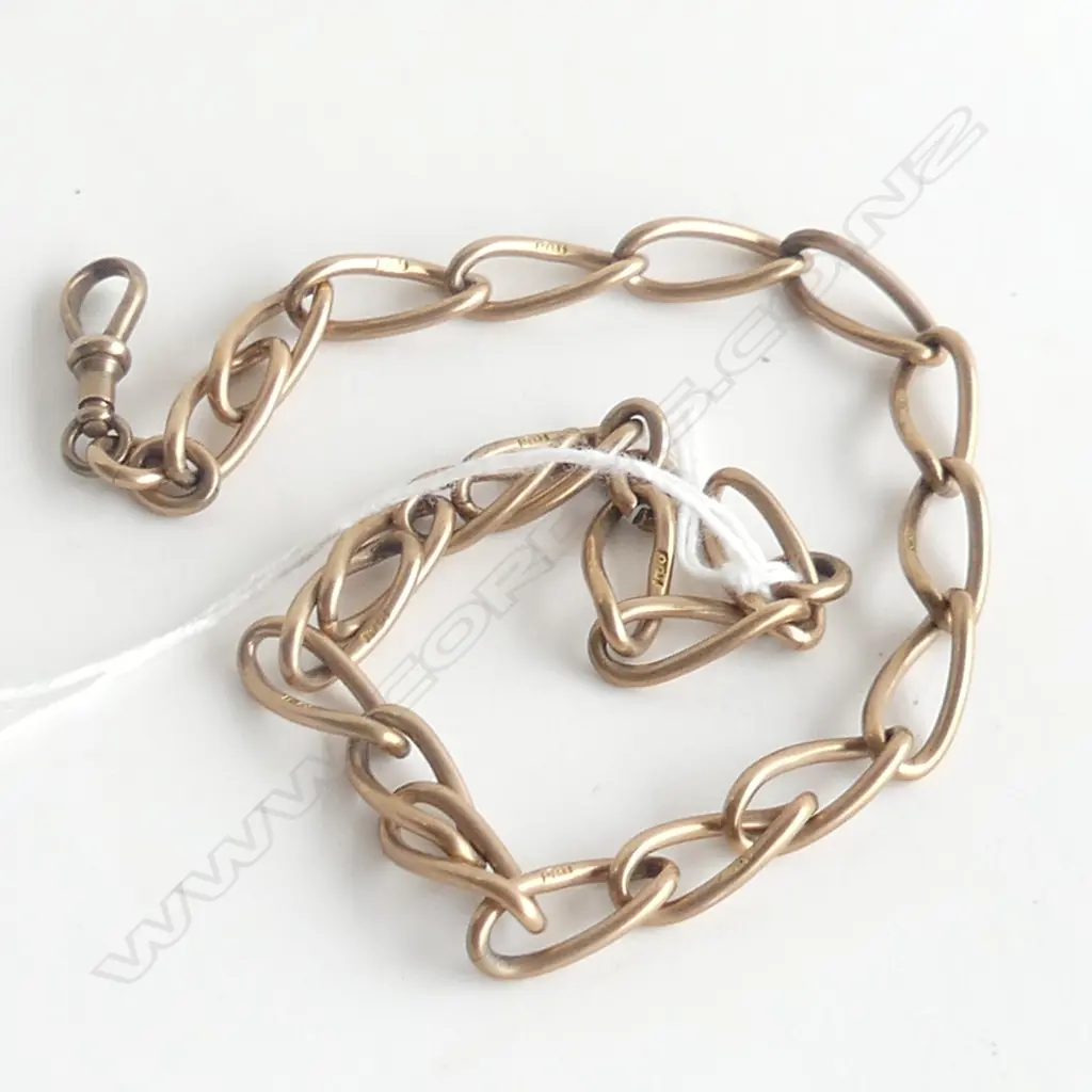 9CT ROSE GOLD ALBERT CHAIN 27gm Image 1++