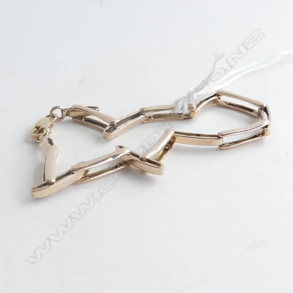 9CT GOLD PAPERCLIP BRACELET 3.6GMS Image 1++