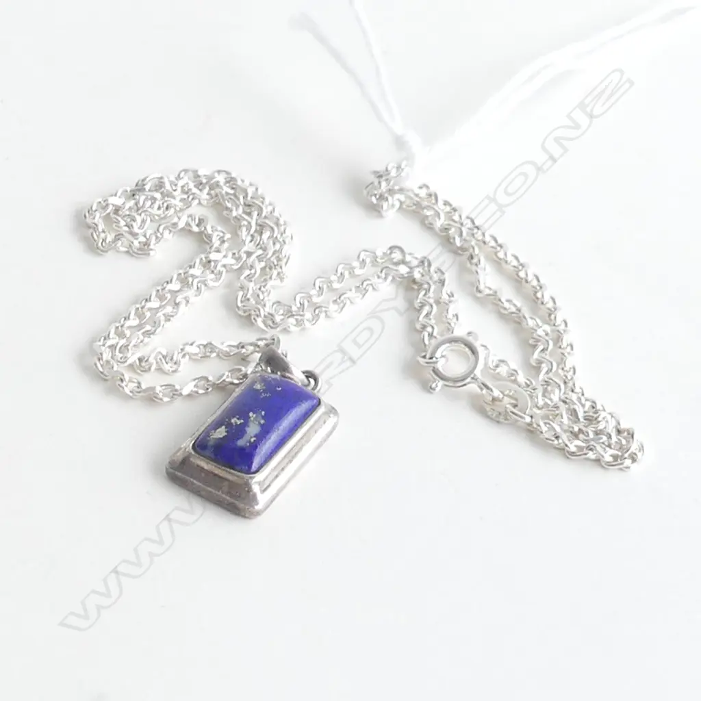 LAPIZ PENDANT & 925 SILVER CHAIN Image 1++