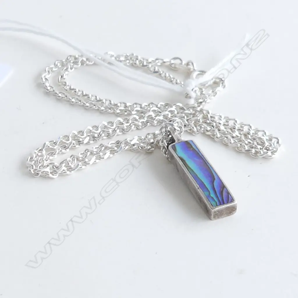PAUA PENDANT WITH 925 SILVER CHAIN Image 1++