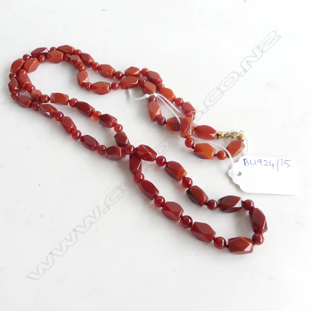 CARNELIAN NECKLACE L.890mm Image 1++