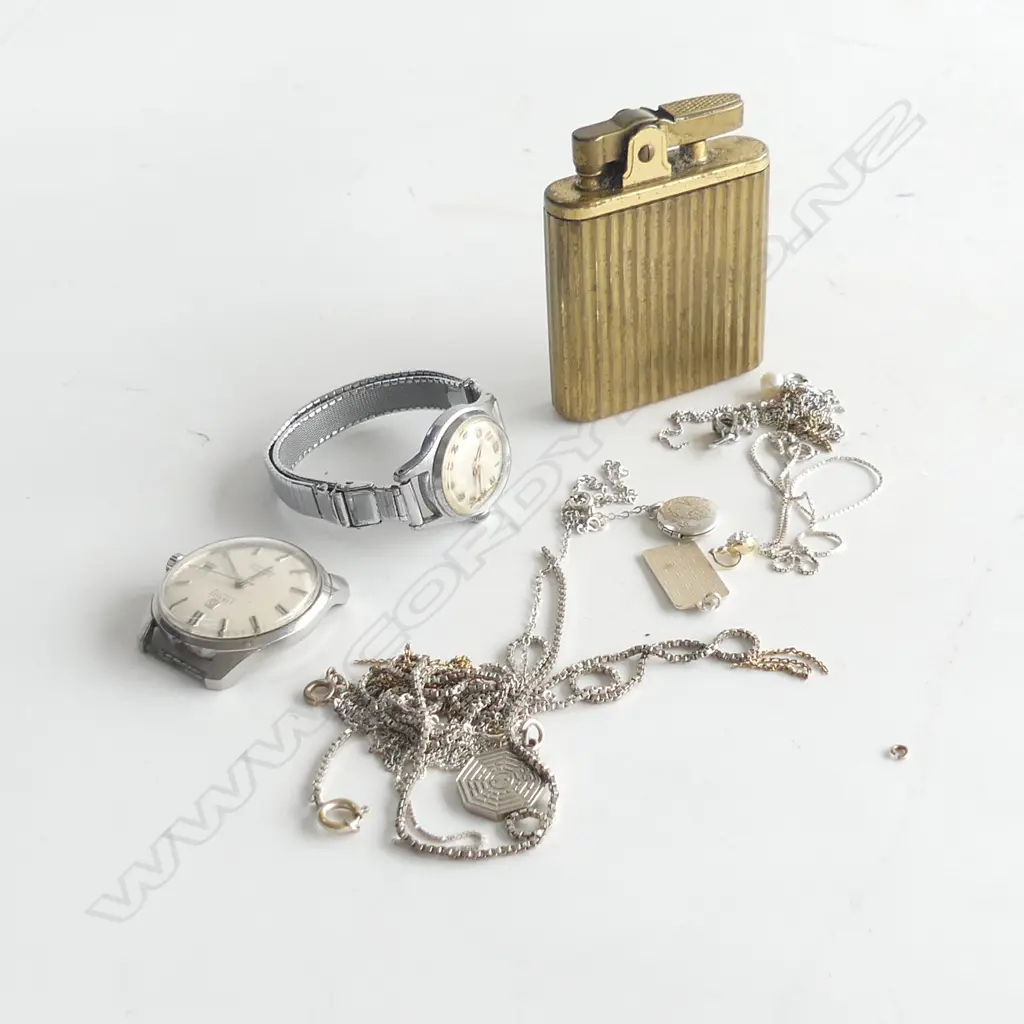ASST JEWELLERY SOME A.F 2 WATCHES & MUSICAL LIGHTER  Image 1++