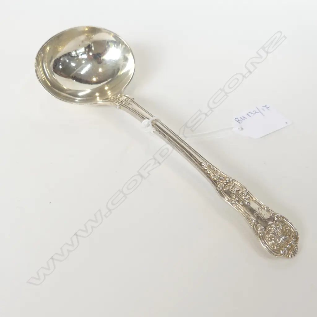 SILVER QUEENS PATTERN LADLE LONDON 1828 96gm Image 1++